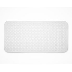 Bezpečnostní protiskluzová koupelnová podložka RAMSI II PVC, bílá, 35x72cm