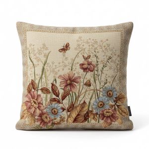 Dekorační povlak na polštářek RETRO VÍNOVÉ KVĚTY, 45x45cm