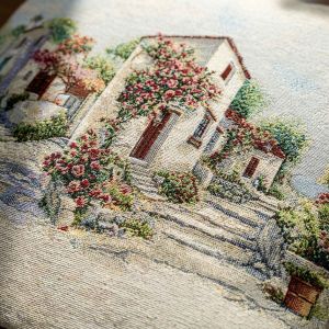 Dekorační povlak na polštářek RETRO LETOVISKO PROVANCE, krémová 45x45cm