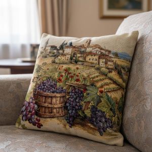 Dekorační povlak na polštářek RETRO VINOBRANÍ, zelená 45x45cm