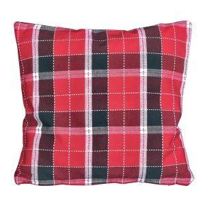Dekorační povlak na polštářek vánoční 19521 ČERVENÉ KÁRO, 40x40cm