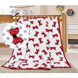 Dětská deka ELLA KORALL MICRO ČERVENÉ MAŠLE, 100x155cm