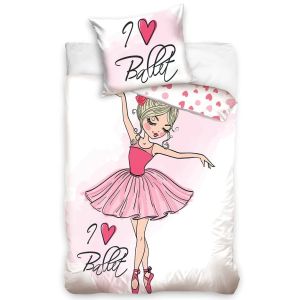 Dětské povlečení BALETKA Z RŮŽOVÉHO SNU, bavlna hladká, 140x200cm + 70x90cm 
