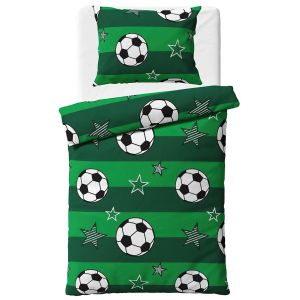 Dětské povlečení FOTBAL, zelené, bavlna hladká, 140x200cm + 70x90cm 