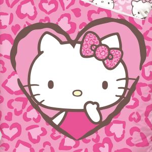 Dětské povlečení HELLO KITTY RŮŽOVÁ POHÁDKA, růžové, bavlna hladká, 140x200cm + 70x90cm 