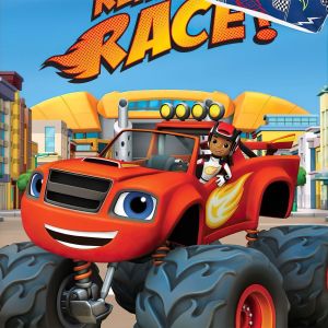 Dětské povlečení PLAMÍNEK A ČTYŘKOLÁCI PŘIPRAVEN NA ZÁVOD, modré, bavlna hladká, 140x200cm + 70x90cm 