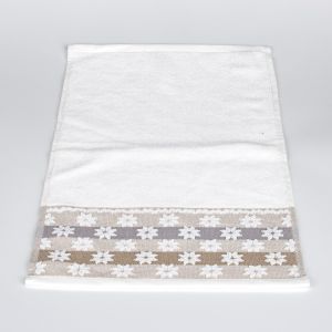 Dětský froté ručník BÉŽOVÁ LÉGA, bílý, 30x50cm