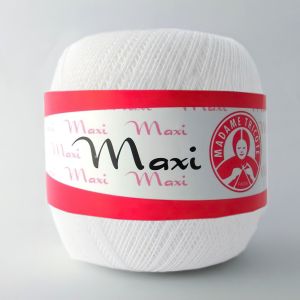 Pletací / háčkovací příze Madame Tricote paris MAXI 1000 bílá, jednobarevná, 100g/565m