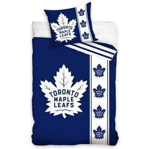 Hokejové povlečení NHL TORONTO MAPLE LEAFS BELT, modro-bílé, bavlna hladká, 140x200cm + 70x90cm 