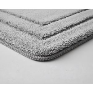 Koupelnová předložka ALOR, jednobarevná světle šedá, dlouhý vlas 2cm, 50x80cm