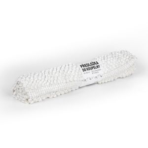 Koupelnová předložka mikrovlákno, AK-3861 bílá, jednobarevná, vystouplé špuntíky, 50x80cm