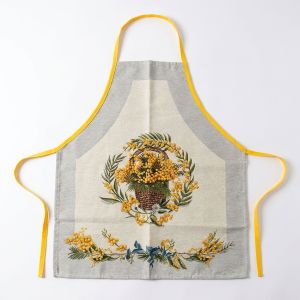 Kuchyňská zástěra gobelínová RETRO RAKYTNÍK, žlutá 67x77cm