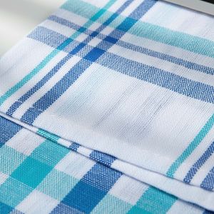 Kuchyňské utěrky ARA modrá kostka / káro, 3 kusy, 45x65cm