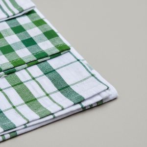 Kuchyňské utěrky ARA zelená kostka / káro, 3 kusy, 45x65cm