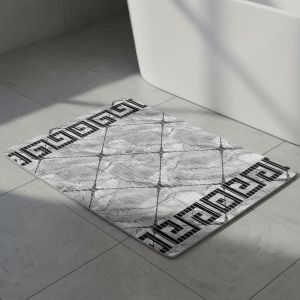 Pěnová předložka PVC AQUAMAT 530-D, dlažba šedá, šíře 65cm (metráž)