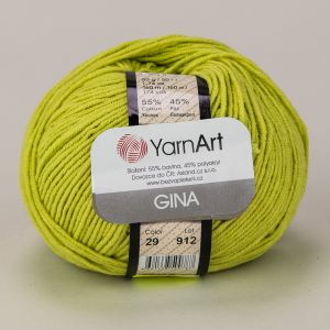 Pletací / háčkovací příze YarnArt GINA / JEANS 29  kiwi, jednobarevná, 50g/160m