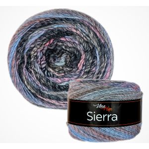 Pletací / háčkovací příze Vlna-Hep SIERRA 7209 růžovo-šedá, melírovaná, efektní 150g/450m