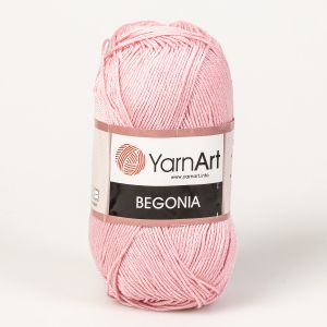 Pletací / háčkovací příze YarnArt BEGONIA 6313 světle růžová, jednobarevná, mercerovaná, 50g/169m