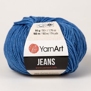 Pletací / háčkovací příze YarnArt GINA / JEANS 16 středně modrá, jednobarevná, 50g/160m