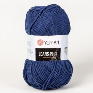 Pletací / háčkovací příze YarnArt JEANS PLUS 54 tmavě modrá, jednobarevná, 100g/160m