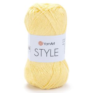 Pletací / háčkovací příze YarnArt STYLE 656 světle žlutá, jednobarevná, viskózová, 50g/185m