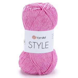 Pletací / háčkovací příze YarnArt STYLE 665 světle růžová, jednobarevná, viskózová, 50g/185m