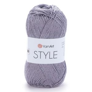 Pletací / háčkovací příze YarnArt STYLE 667 světle šedá, jednobarevná, viskózová, 50g/185m