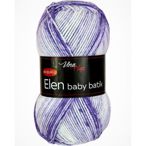 Pletací příze Vlna-Hep ELEN BABY BATIK 5115 modro-fialovo-bílá, melírovaná, antipillingová, 100g/250m
