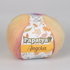 Pletací příze Vlnika PAPATYA ANGORA 556-11 světlý duhový melír, efektní, 100g/550m