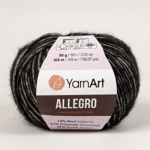 Pletací příze YarnArt ALLEGRO 714 černo-šedá, melírovaná, 50g/145m