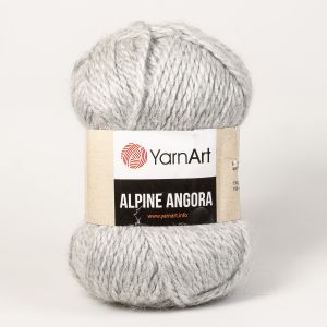 Pletací příze YarnArt ALPINE ANGORA 334 světle šedá, efektní, 150g/150m