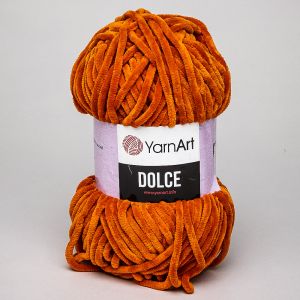 Pletací příze YarnArt DOLCE 778 rezavá, efektní, 100g/120m