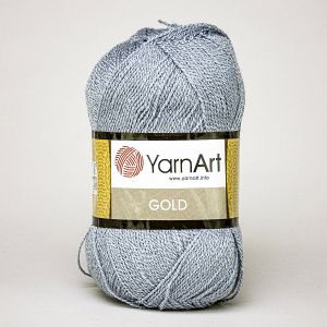 Pletací příze YarnArt GOLD 14500 světle šedá, efektní, 100g/400m