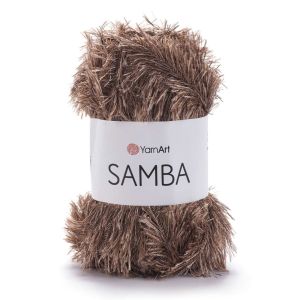 Pletací příze YarnArt SAMBA 199 hnědá, efektní, 150g/100m