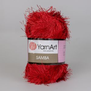 Pletací příze YarnArt SAMBA 2026 tmavě červená, efektní, 150g/100m