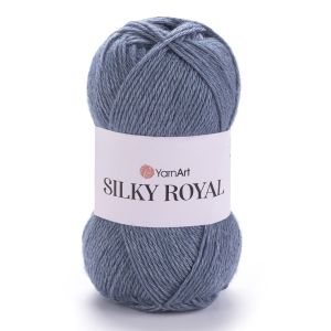 Pletací příze YarnArt SILKY ROYAL 431 šedá, klasická 50g/140m