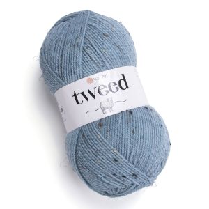 Pletací příze YarnArt TWEED 234 tmavá mintová s barevnými nopky, 100g/300m