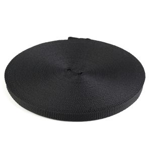 Popruh polypropylenový (batohový) 7001 černý,  šíře 1 cm (popruh v metráži)