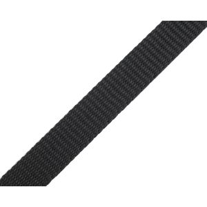 Popruh polypropylenový (batohový) 7001 černý,  šíře 1 cm (popruh v metráži)