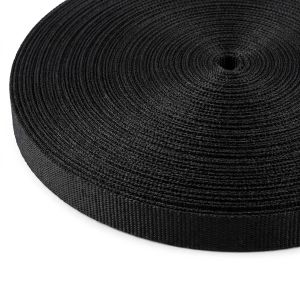 Popruh polypropylenový (batohový) 7001 černý,  šíře 2 cm (popruh v metráži)