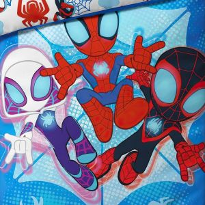 Povlečení dětské SPIDEY PAVOUČÍ ZÁCHRANA, modré, bavlna hladká, 140x200cm + 70x90cm