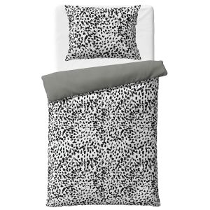 Povlečení DREAMS OF WILD, černo-šedo-bílé, bavlna hladká, 140x200cm + 70x90cm 
