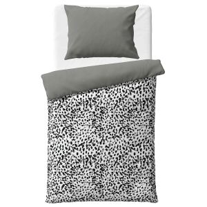 Povlečení DREAMS OF WILD, černo-šedo-bílé, bavlna hladká, 140x200cm + 70x90cm 