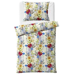 Povlečení JARNÍ SEN, barevné květiny, bavlna hladká, 140x200cm + 70x90cm 