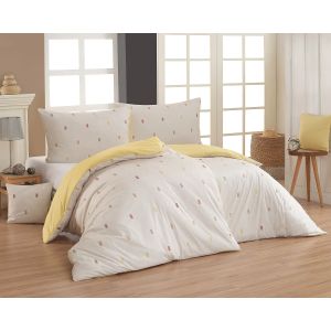 Povlečení Matějovský BENNETT, geometrický vzor, žluto-béžové (více rozměrů, materiálů)