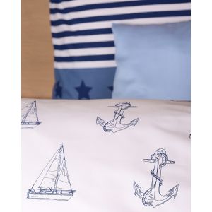 Povlečení Matějovský BLUE COAST, námořnický motiv, modrá, bavlna hladká (více rozměrů)