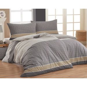 Povlečení Matějovský MADDOX, drobný vzor, béžovo-antracitové (více rozměrů, materiálů)