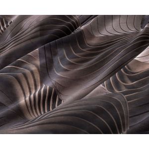 Povlečení Matějovský VELVET, šedo-hnědé vlny, bavlněný satén digitál, 140x200cm + 70x90cm