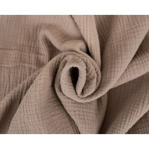 Povlečení MUŠELÍN EXCLUSIVE NUGÁTOVÁ, jednobarevné, hnědé, mušelín, 140x200cm + 70x90cm