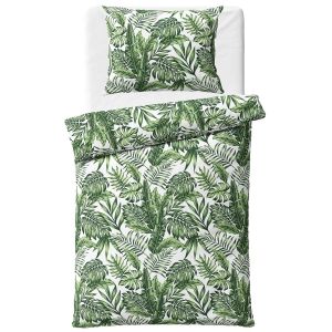 Povlečení SVĚT V DŽUNGLI, zelené listy, bavlna hladká, 140x200cm + 70x90cm 